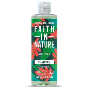 Faith in Nature Shampoing Naturel Aloe Vera, Rajeunissant, Végan et Respectueux des Animaux, Sans Parabènes et Sans SLS, Cheveux Normaux à Secs, 400ml