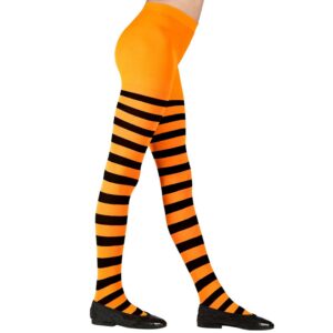 W WIDMANN MILANO Party Fashion - Collants rayés pour enfants, accessoires de déguisement pour costumes de sorcières, coccinelles, abeilles, elfes, pour tous les jours et bien plus encore