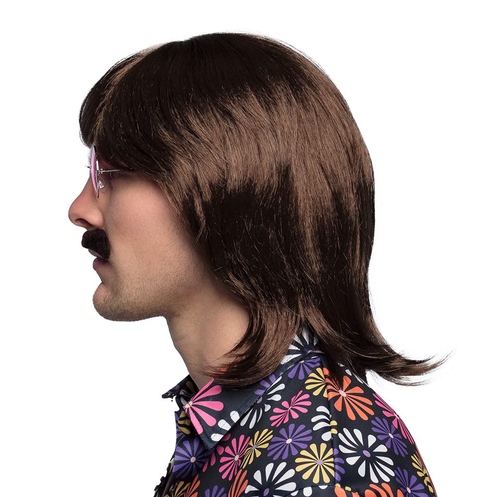 BOLAND Gary — Perruque adulte marron avec barbe – Image 3