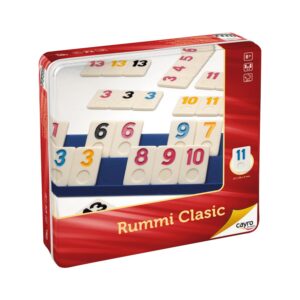 Cayro - Rummi - + 8 Ans - Modèle Classique - Jeux De Société Amusants pour Enfants Et Adultes - 106 Pièces, 1 Sac en Tissu Et 4 Supports - 2 À 4 Joueurs