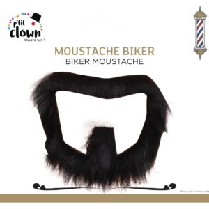 Alternative view of P’TIT CLOWN — Moustache de Déguisement Biker Noire