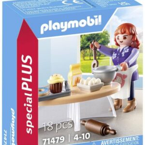 Playmobil 71479 - Le pâtissier - Comprend Un Personnage avec Un Table et Les Accessoires necessaires pour Faire des gâteaux