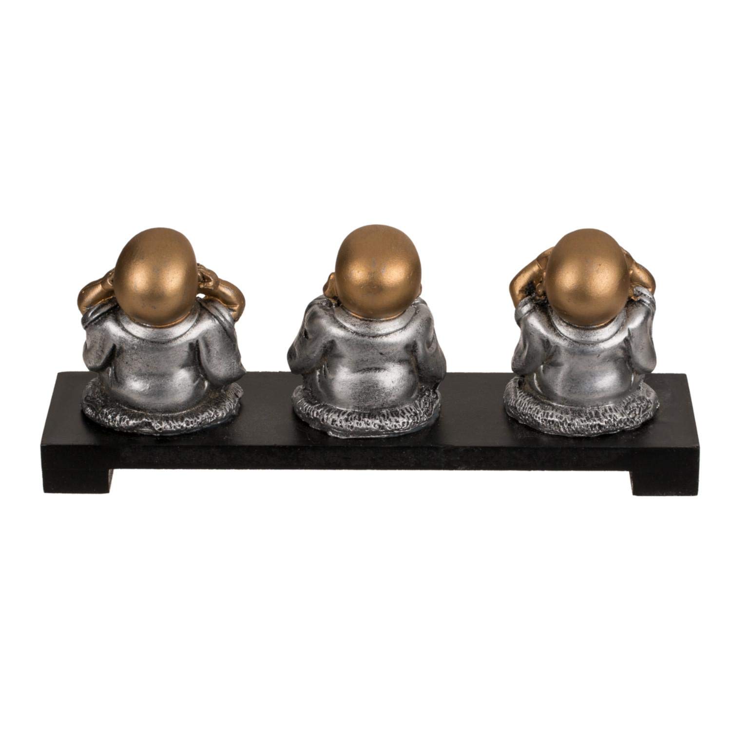 OOTB — Figurines déco Bouddha assis sur banc en bois – Image 3