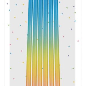 P'TIT CLOWN - 23966 - Bougie longue et fine - multicolore - lot de 6