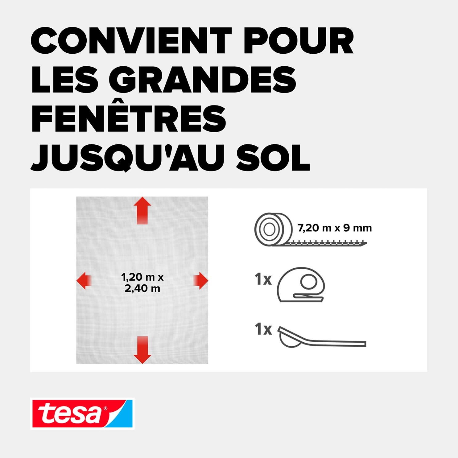 TESA Insect Stop COMFORT — Moustiquaire anthracite 120x240 cm – Image 2