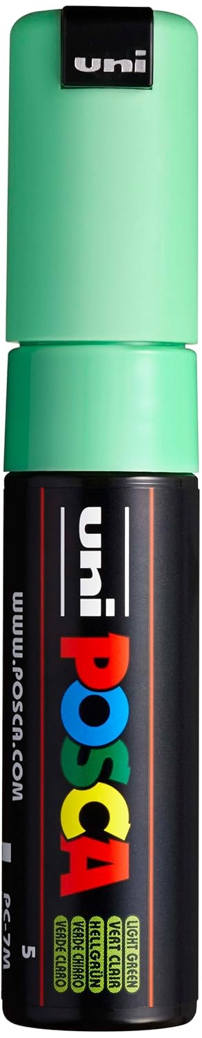 POSCA 181366 - Marqueur POSCA PC-7M, à pointe ronde large, vert clair, 1 pièce