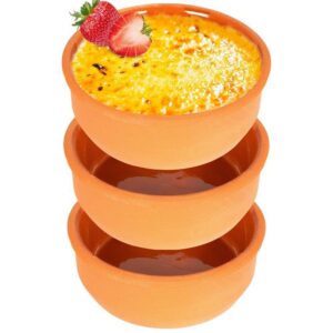 Lot de 3 plats à tapas en terre cuite de 12 cm - Passent au four