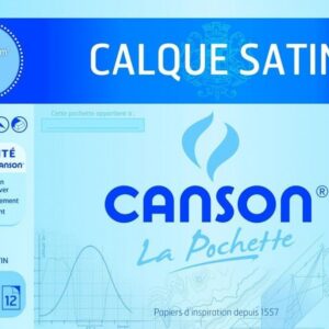 CANSON - Pochette 12 feuilles de papier calque A4 - 90g/m²