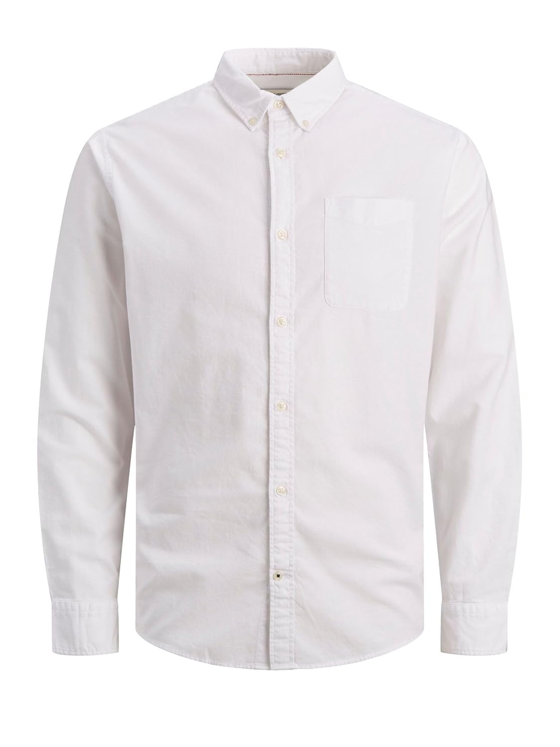 JACK & JONES Chemise Unie Grande Taille à Manches Longues pour Hommes de, Couleurs:Blanc, Taille:4XL