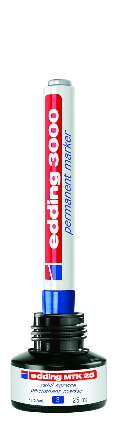 EDDING 3000 — Marqueur permanent rouge pointe ronde 1,5-3 mm – Image 3