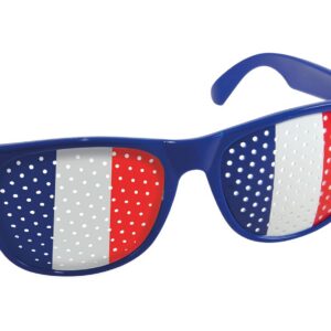 P'TIT CLOWN - Paire de lunettes Bleu Blanc Rouge - Parfait pour supporter la France lors des Célébrations et Événements Sportifs (Grilles)