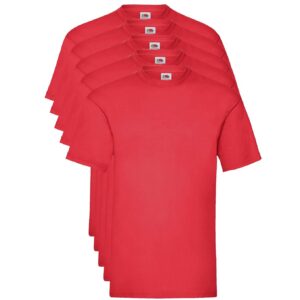 Fruit of the Loom Valueweight 5 Pack, T-Shirt Homme, Rouge (Red 40), X-Large (Taille Fabricant: X-L)