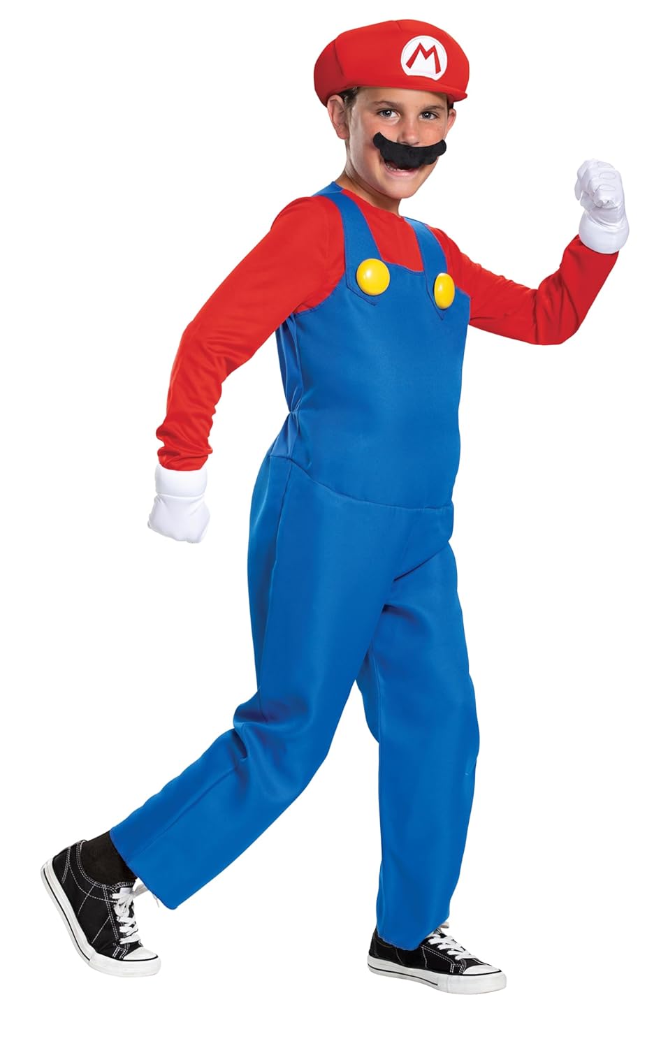 Disguise Nintendo Super Mario Bros - Costume Mario Rouge Enfant avec Salopette et Casquette - Taille L (10-12 Ans) - Licence Officielle du Jeu Vidéo - Déguisement Garçon pour Halloween, Carnaval