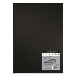 Daler Rowney Ebony - Carnet de croquis couverture rigide 54 feuilles A4 - 150g/m²