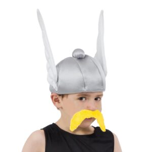 Chaks - Casque Astérix pour garçon, accessoire officiel pour les costumes Astérix et Obélix, casque gaulois en tissu pour carnaval et Comic Con