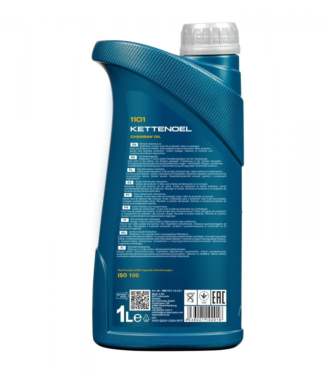 MANNOL 1101 — Huile pour chaîne de tronçonneuse 1 l – Image 2