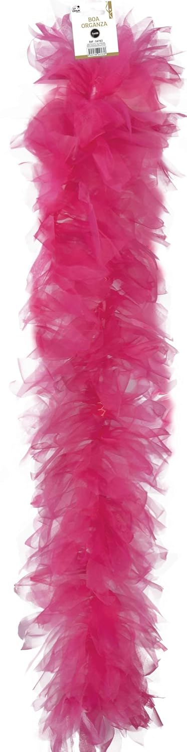 P'TIT CLOWN — Boa en organza 180 cm rose fuchsia – Image 2