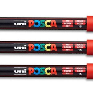uni-ball Lot de 3 marqueurs à pointe calibrée PX89789000 Posca -181701