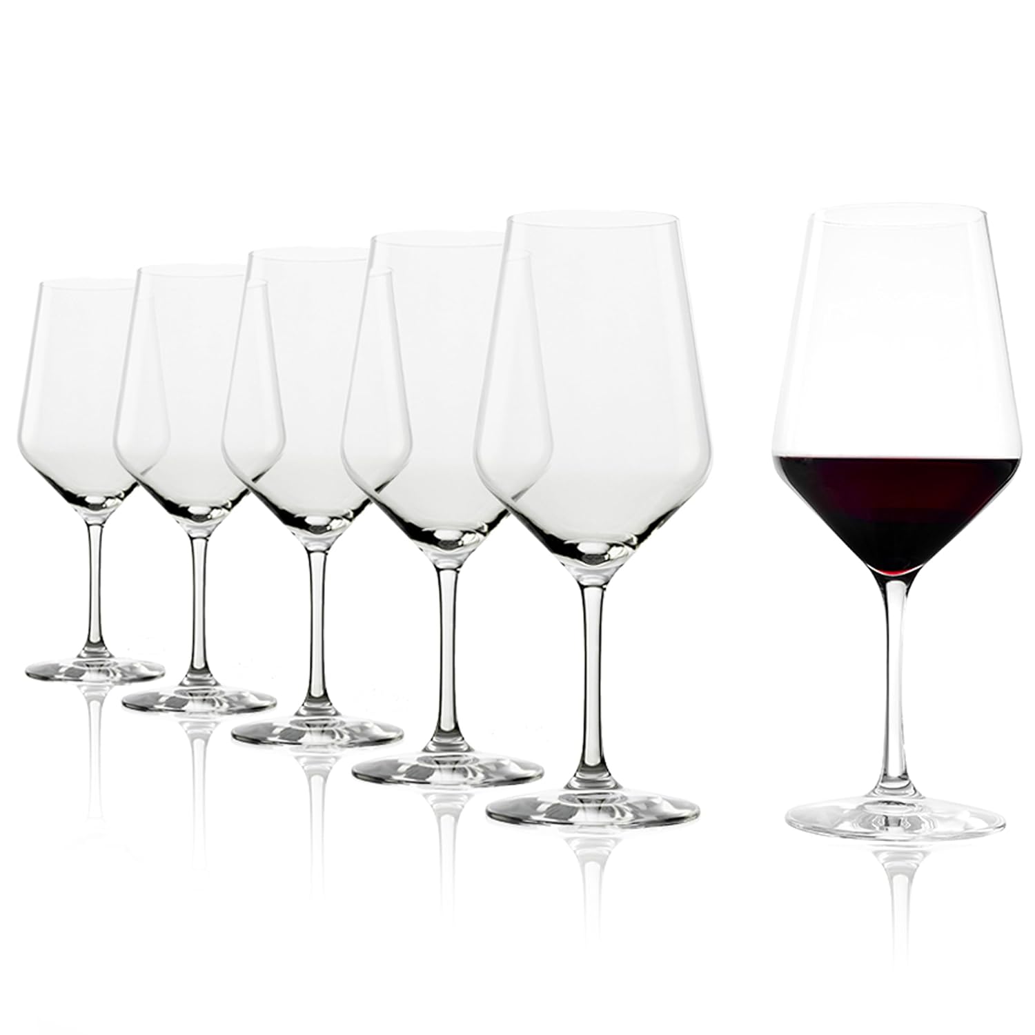 Stölzle Lausitz Verres à Vin Bordeaux Revolution Lot de 6, 650 ml – Verres de Haute Qualité en Cristal pour Bordeaux, Amarone & Syrah – Résistants au Lave-Vaisselle