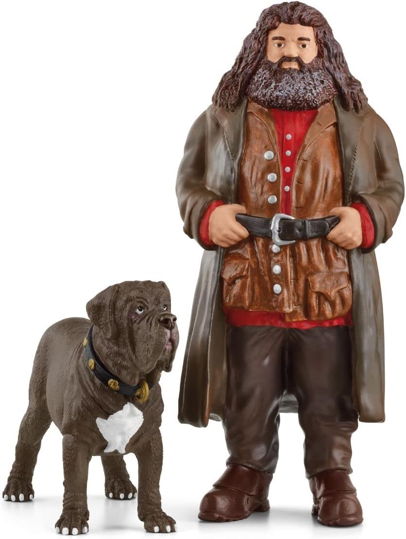 Schleich Harry Potter | Hagrid & Crockdur 42638 | Coffret avec Figurine de Hagrid & Chien | Figurines à Collectionner et Cadeau pour Enfants, Fans et collectionneurs | Dès 6 Ans | Coffret 2 pièces