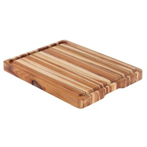 Billot de boucher en bois de teck FSC 50x38x4cm. (XL)