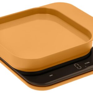 Rosti Mensura Balance de Cuisine - Pèse Aliment - Avec Bol et Fonction Tare - 16,5 x 20,3 x 3,5 cm, Curry