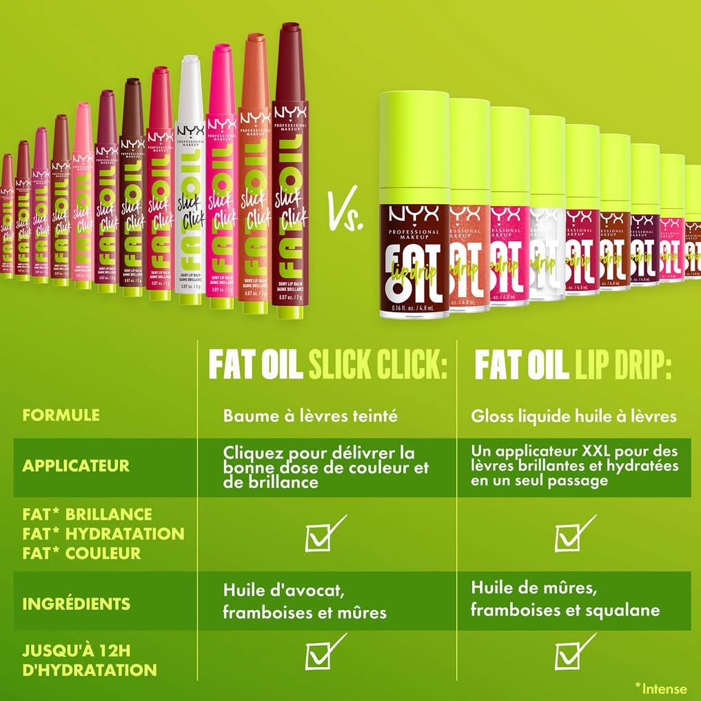 NYX PROFESSIONAL MAKEUP Fat Oil Slick Click — Baume à lèvres teinté – Image 3