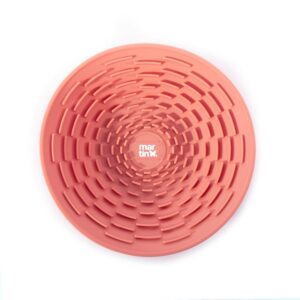 Gamelle de léchage en Silicone pour Chien et Chat Martin - Accessoire d’Occupation apaisant, Digestion améliorée & hygiène bucco-Dentaire, Ventouse antidérapante, Lavable, 18,6 cm (Rose)
