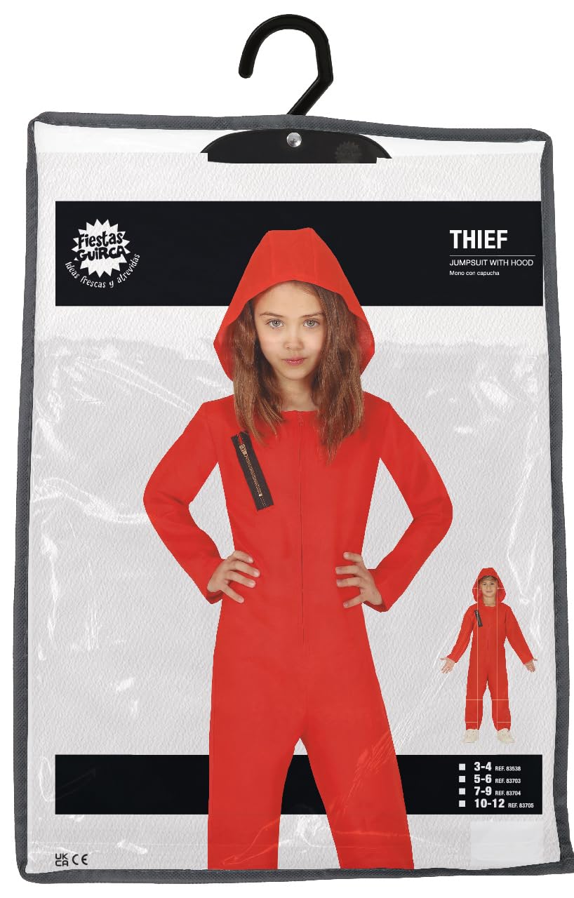 FIESTAS GUIRCA — Costume de Convicto Enfant 7-9 ans Rouge – Image 4