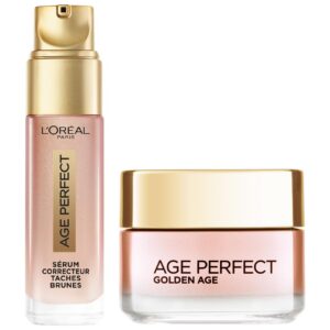 L'Oréal Paris Coffret Age Perfect Golden Age Soin Jour Rosé Re-Fortifiant 50 ml + Sérum Correcteur Taches Brunes 30 ml