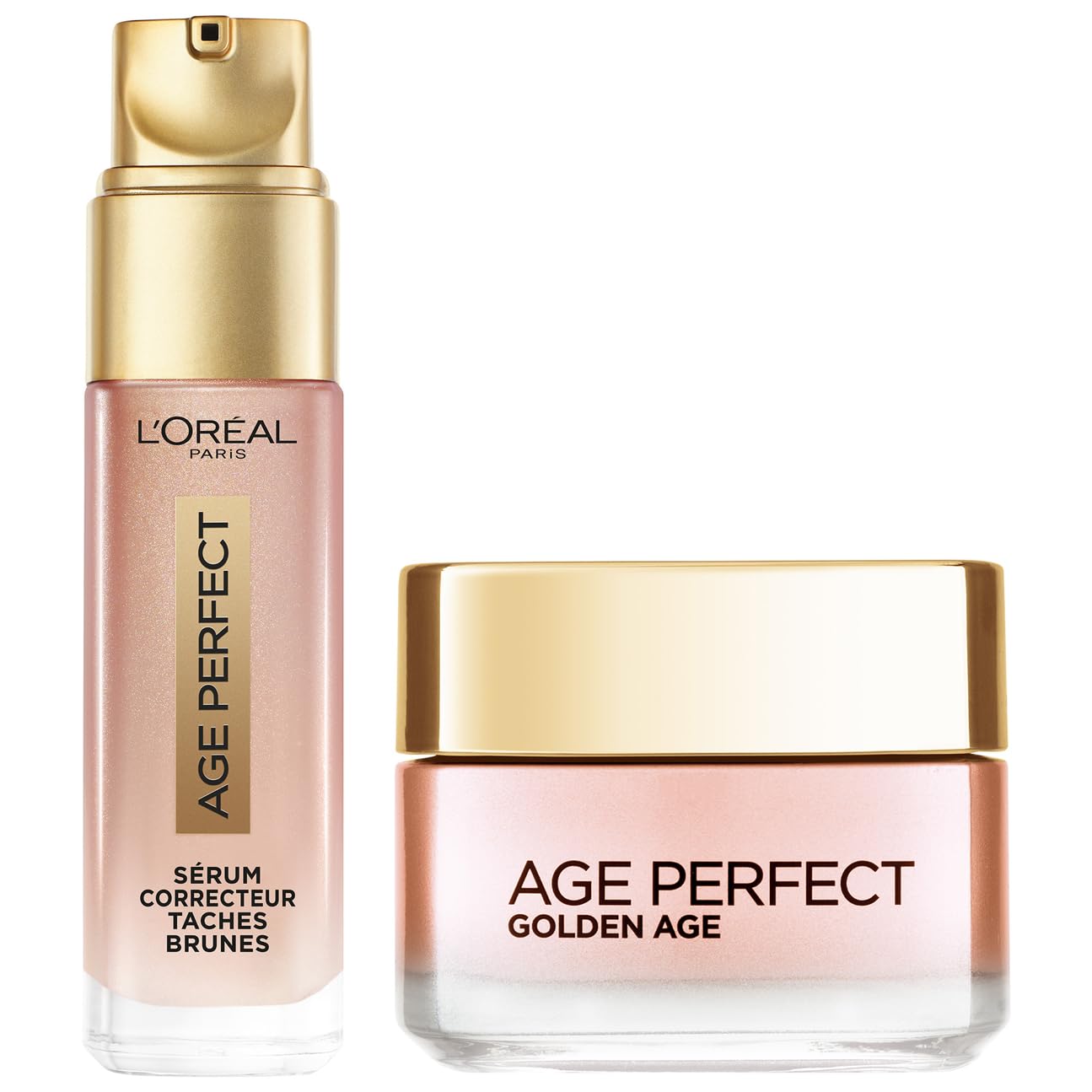 L'Oréal Paris Coffret Age Perfect Golden Age Soin Jour Rosé Re-Fortifiant 50 ml + Sérum Correcteur Taches Brunes 30 ml