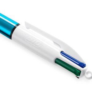 Alternative view of BIC 4 Couleurs Shine — Stylos-bille rétractables bleu, boîte de 12