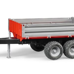 bruder 02019 - Remorque à ridelles, remorque basculante, remorque de transport, agriculture, ferme