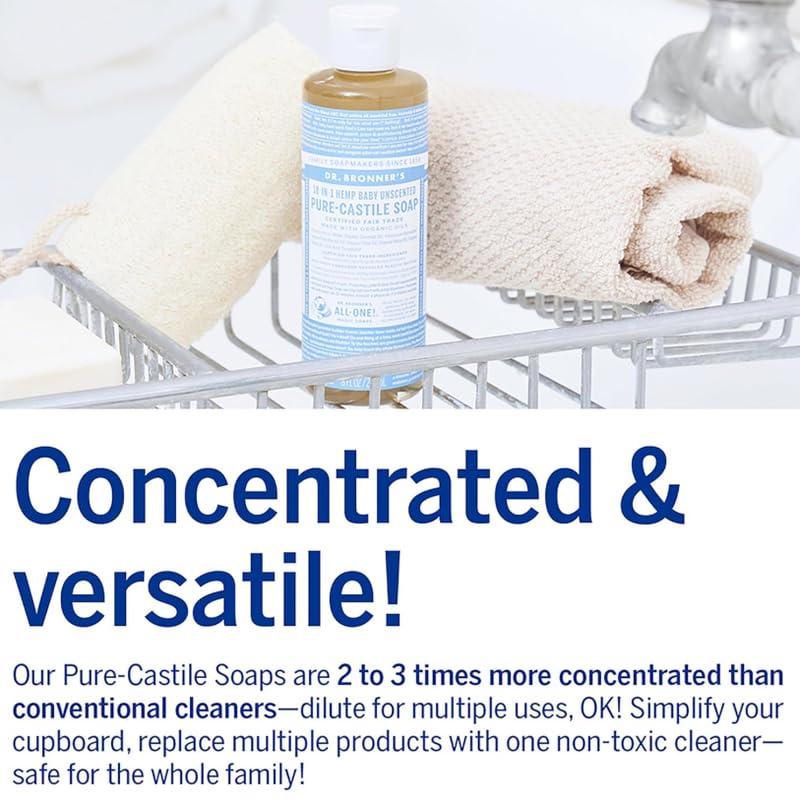 Dr. Bronner's Babé Savon de Castille aux ingrédients biologiques 240ml – Image 5