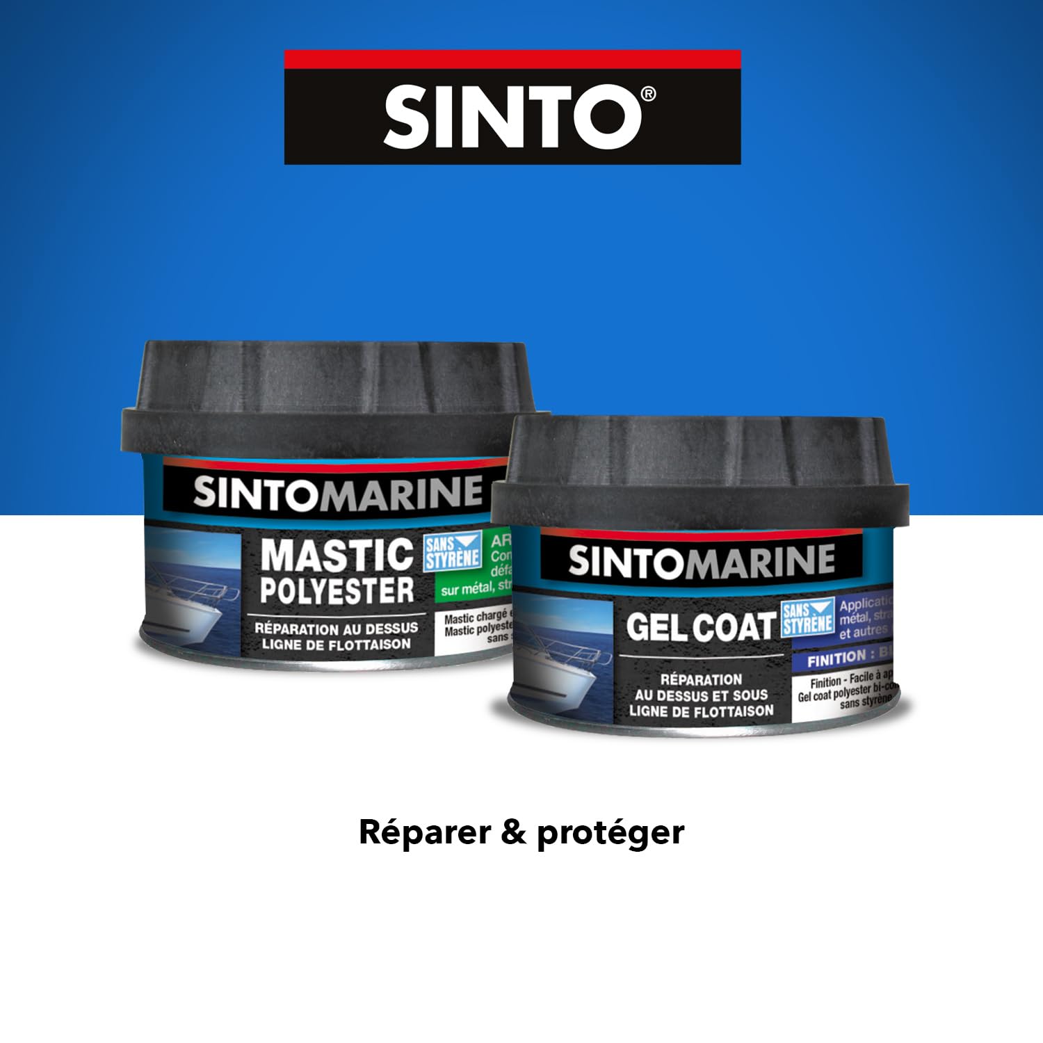 SINTO — Mastic polyester marine blanc – Image 4