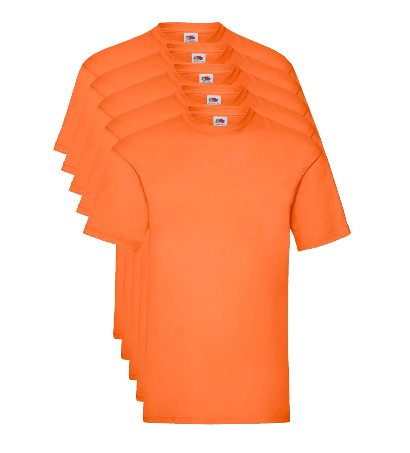 Fruit of the Loom Valueweight 5 Pack, T-Shirt Homme, Orange (Orange 44), X-Large (Taille Fabricant: X-L)