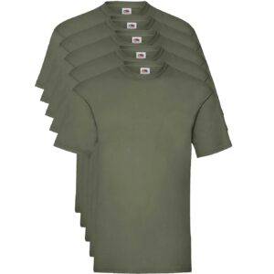 Fruit of the Loom Valueweight 5 Pack, T-Shirt Homme, Vert (Classic Olive 59), X-Large (Taille Fabricant: X-L)