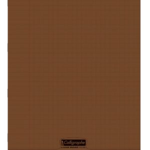 Calligraphe 18411C Un Cahier Agrafé Marron (une Marque de Clairefontaine) - 24x32 cm - 96 Pages Grands Carreaux - Papier Blanc 90 g - Couverture Polypro Transparent