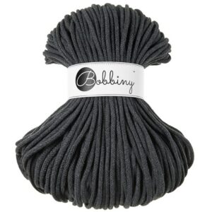 Bobbiny Corde Macramé Tressée Premium 5mm (Charcoal) 100m
