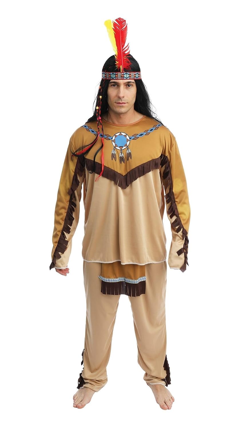 P'TIT CLOWN — Déguisement adulte d'Indien taille S/M – Image 3