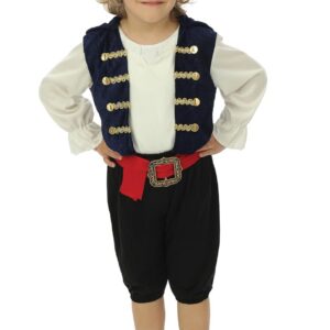 P'TIT CLOWN - Déguisement Pirate Enfant (Garçon, 5-6 ans)