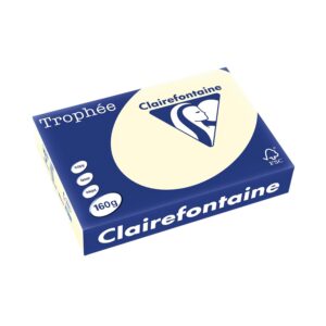 Clairefontaine Trophee Ramette de 250 feuilles papier couleur 160 g A4 Ivoire