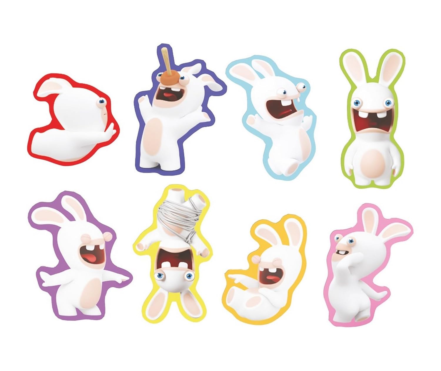 P’TIT CLOWN - Accessoires Décoration d’Anniversaire Enfant - Lapins Crétins™ - Licence Officielle - Assiettes, Gobelets, Serviettes, Confettis, Sachets, Cartes d’Invitation (Confetti de table x40)