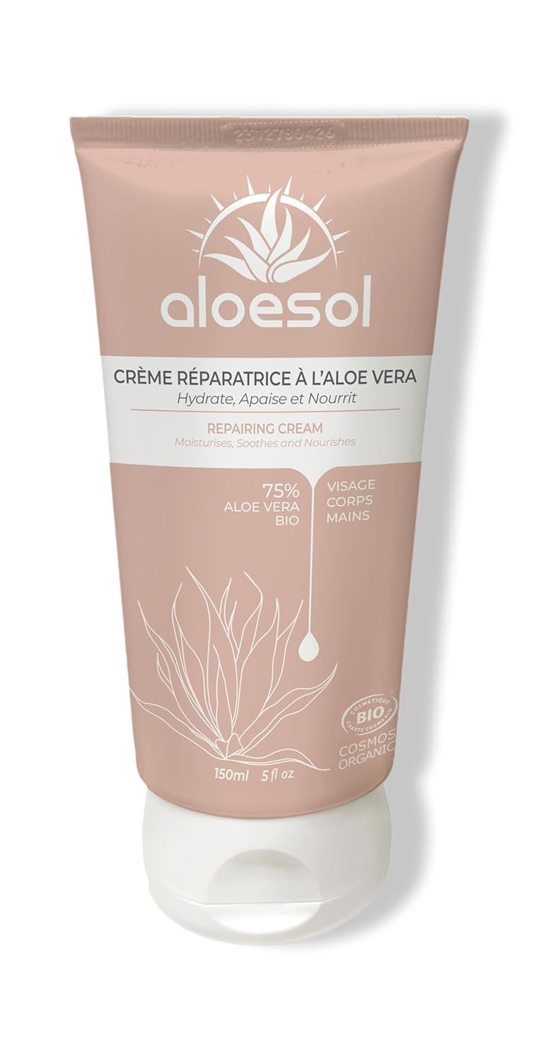 ALOESOL — Crème réparatrice aloe vera bio 150 ml