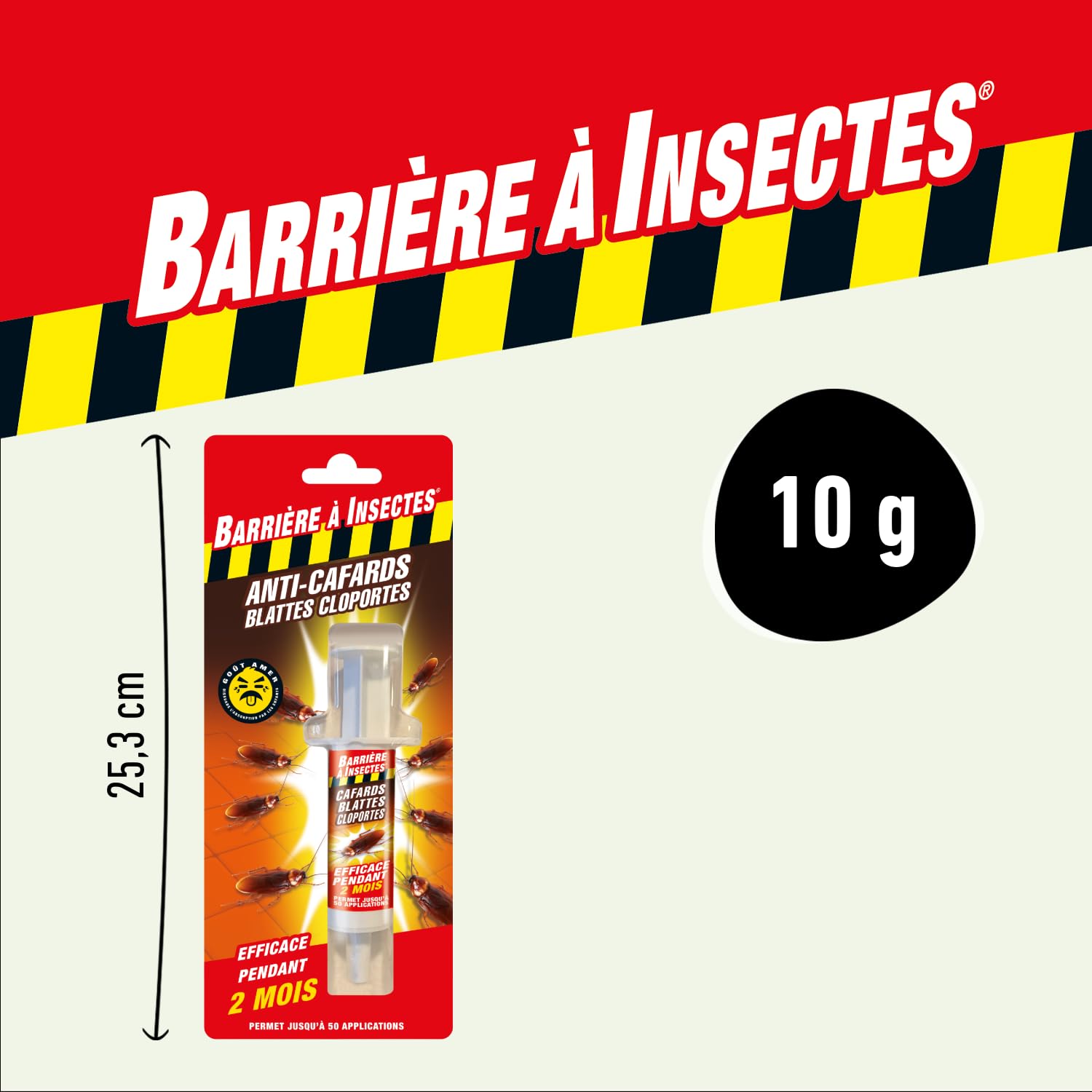 BARRIERE A INSECTES — Gel anti-cafards, blattes et cloportes 10 g – Image 3