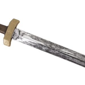 P'tit Clown - Épée Factice - Accessoire Déguisement Légionnaire, Soldat, Gladiateur, Chevalier - pour Carnaval, Halloween, Cosplay, Fêtes à Thèmes - Plastique (Marron, Argent, 48 cm)