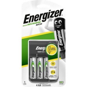 Energizer Chargeur Piles Rechargeables AA et AAA, Recharge Base (2 Piles AA incluses)
