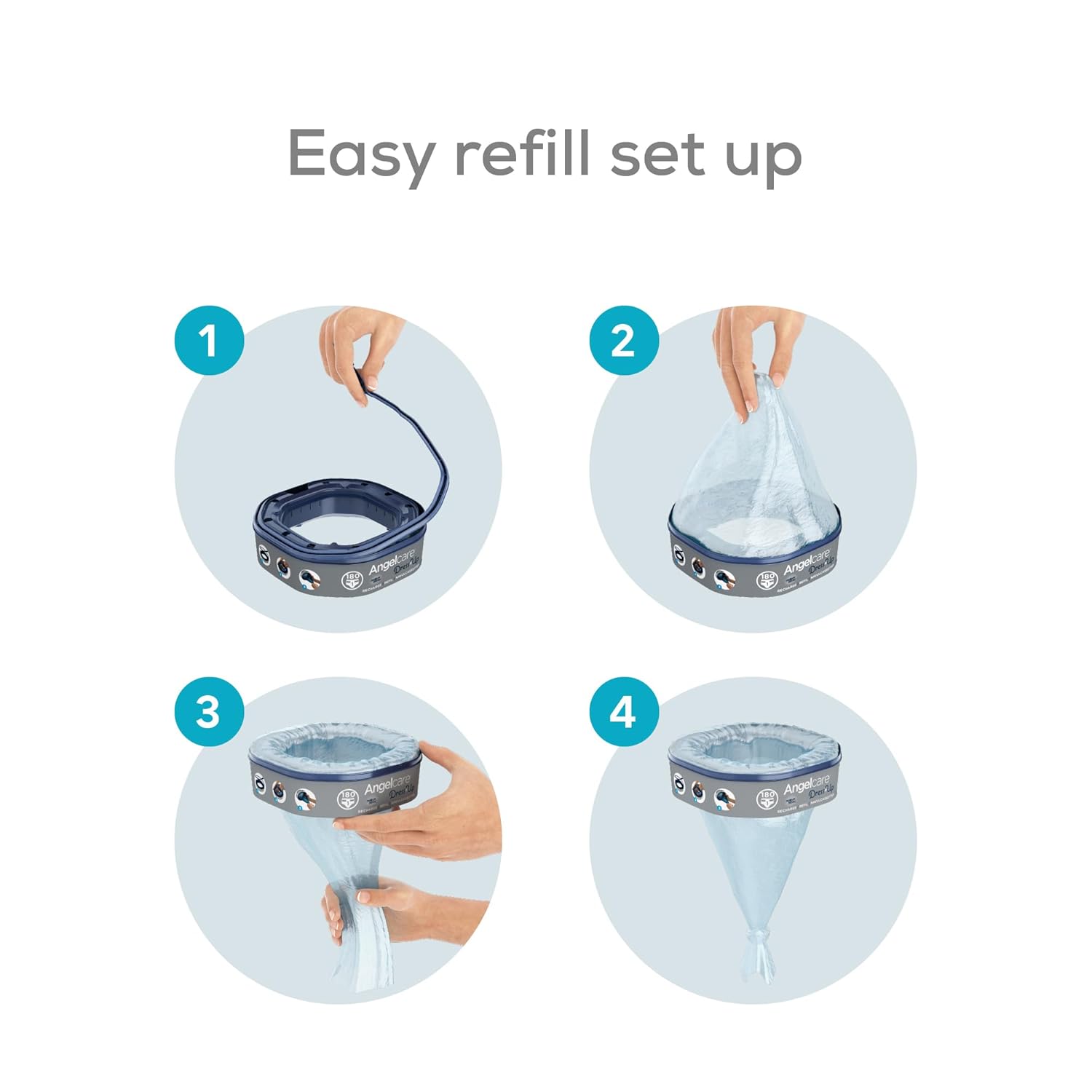 ANGELCARE Dress Up — 6 Recharges octogonales anti-odeur – Image 3