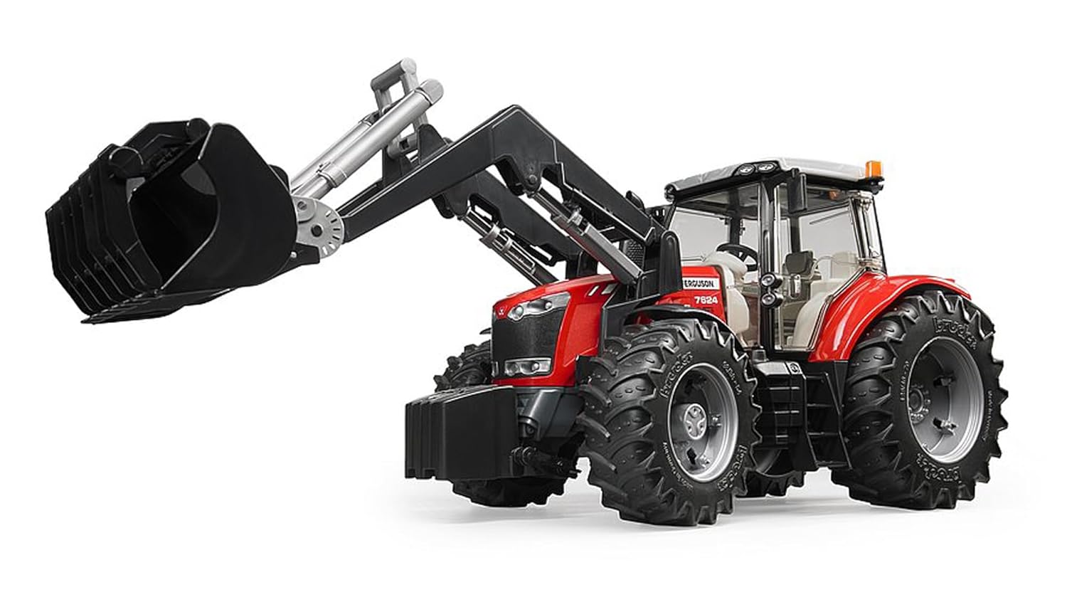 BRUDER Massey Ferguson 7624 — Tracteur avec chargeur 1:16 – Image 2