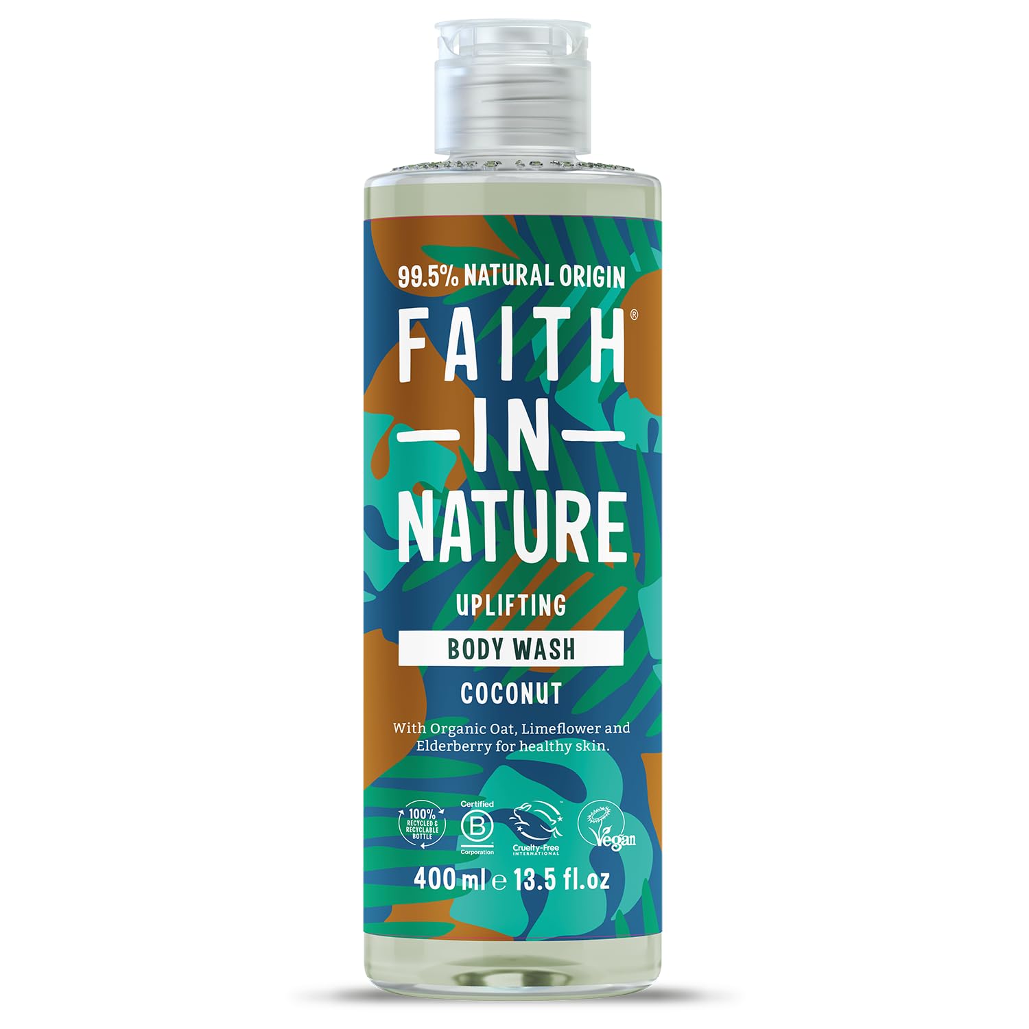 Faith in Nature Gel Douche et Bain Naturel Huile de Coco, Hydratant Végan et Respectueux des Animaux, Sans Parabènes et Sans SLS, 400ml